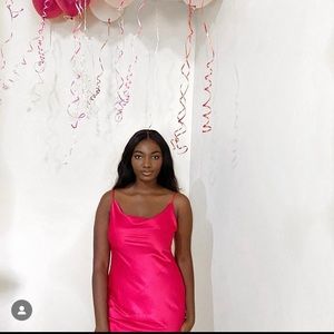 Pink Riverisland Satin Dress